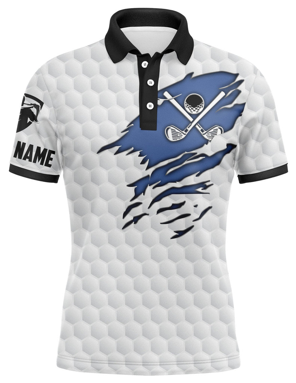 FUNSTUFFPRINT Golf club white golf shirt custom name Men golf Polo Shirt Size S-5XL