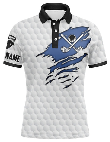 FUNSTUFFPRINT Golf club white golf shirt custom name Men golf Polo Shirt Size S-5XL