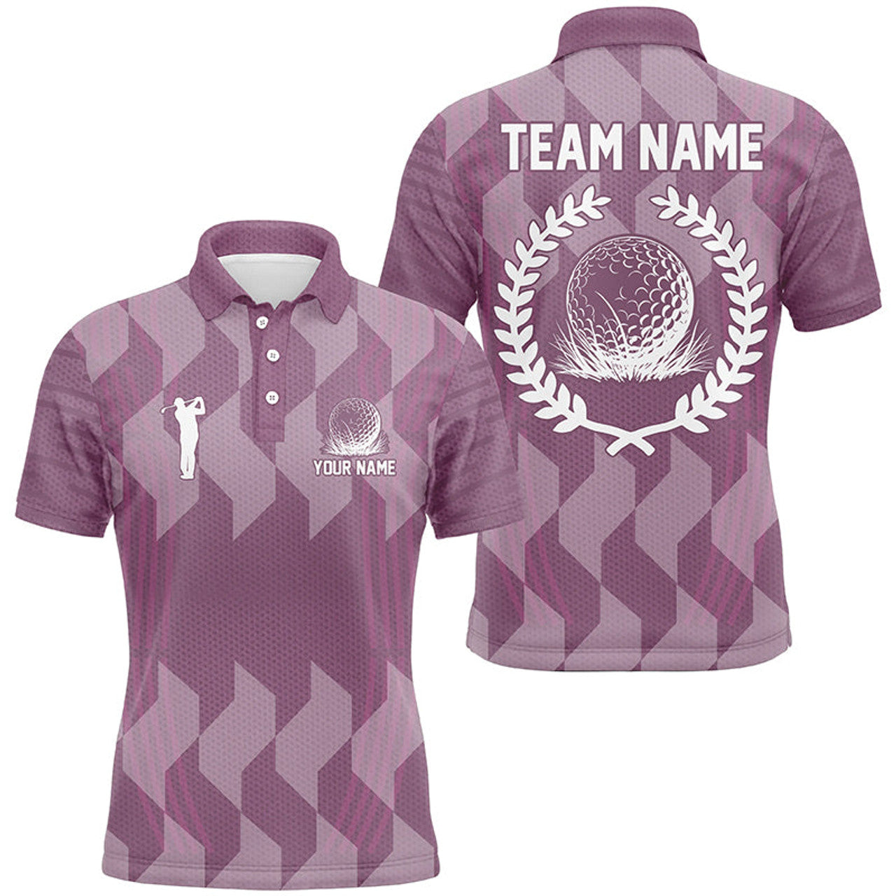 Custom Mens golf polo shirts custom purple camo golf tops for mens, golf gifts for team