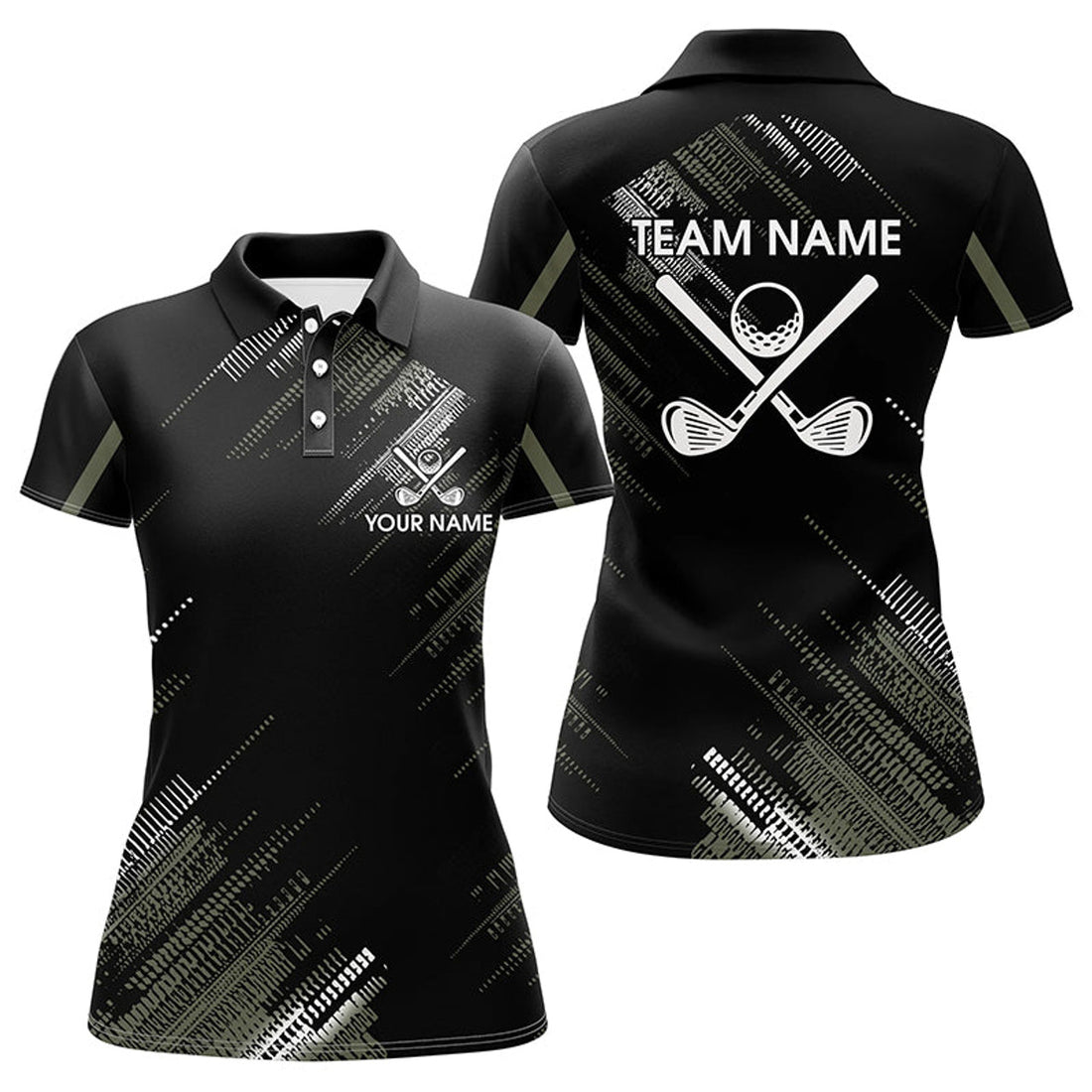 Custom Black Womens Golf Polo Shirts Custom Golf Clubs Team Golf Shirts, Gifts For The Golfer