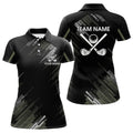 Custom Black Womens Golf Polo Shirts Custom Golf Clubs Team Golf Shirts, Gifts For The Golfer