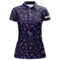 Custom Neon Beer Glowing Bowling Pattern Custom Women Bowling Polo Shirt, Bowling Team League Jerseys