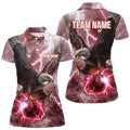 Custom Flame Bowling Polo For Women Custom Team Bowling Jerseys, Bowling Gifts