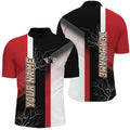 Custom Red and black plaid pattern custom team name bowling Quarter Zip for men, team bowling jerseys