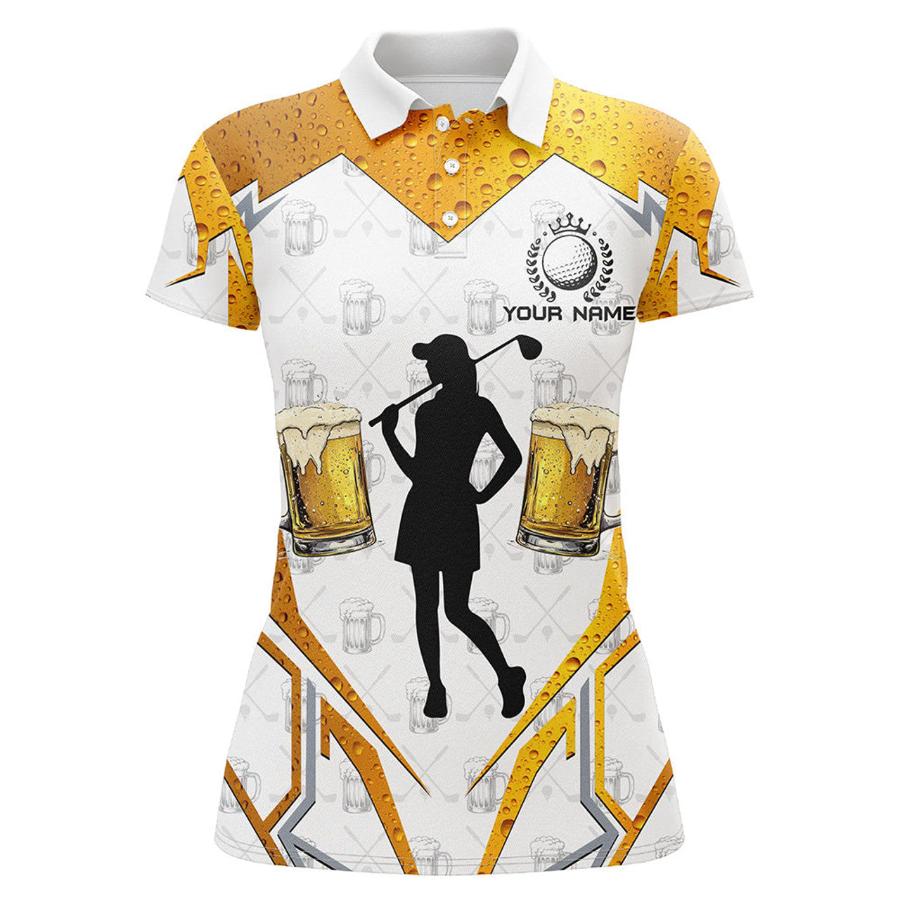 Custom Women Golf Polo Shirt Custom Golf And Beer Cool Golf Shirts For Ladies, Golf Gifts For Women