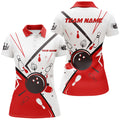 Custom Women Bowling Polo, Custom Bowling Team League Jerseys, Gift For Bowlers | Red