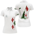 Custom Womens Golf Polo Shirt Custom Vintage Golf And Wine Golf Clubs Christmas Polo Shirts