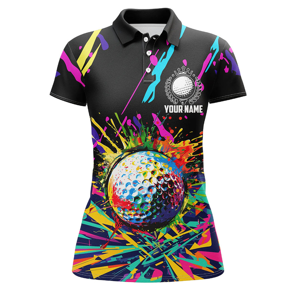Custom Colorful Golf Ball Jerseys Women Golf Polo Shirt Custom Best Team Golf Shirts, Girls Golf Clothes