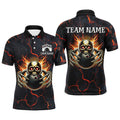FUNSTUFFPRINT Custom Bowling Shirt For Men Personalized Skull Bowling Jersey Bowling Team League Polo Shirt Size S-5XL