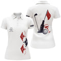 Custom Funny Womens Golf Polo Shirt Custom Vintage Golf And Wine Golf Clubs Team Polo Shirts