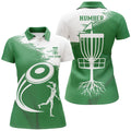 Custom Green And White Womens Golf Polos Shirts Custom Name And Number Disc Golf Basket Jerseys Apparel
