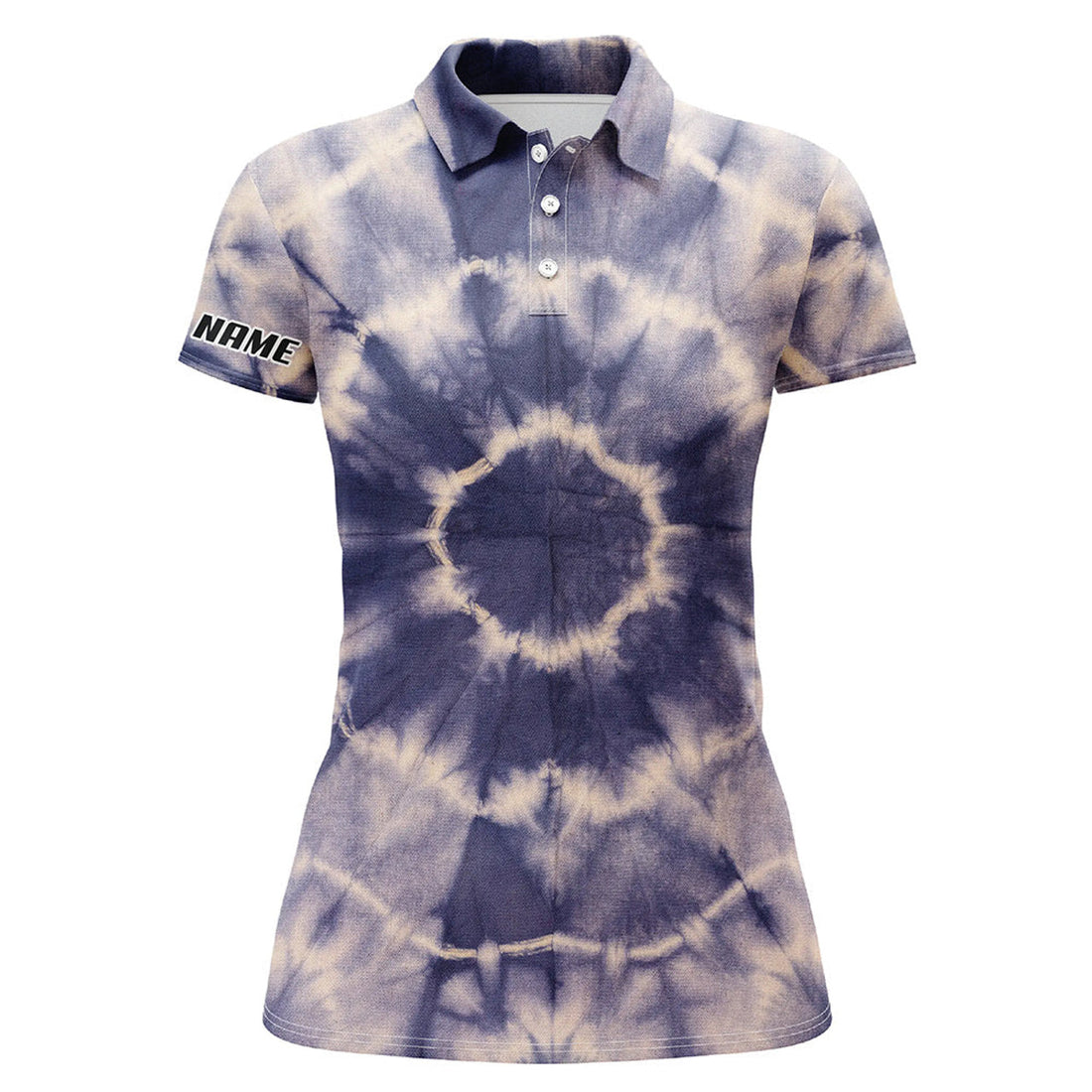 Custom Womens Golf Polo Shirts With Tie Dye Pattern Custom Name Pattern Golf Shirt For Women, Golf Tops