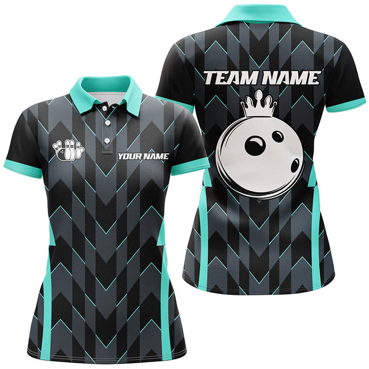 Custom Bowling Polo For Women Custom Camo Bowling Team Jersey, Gift For Bowler