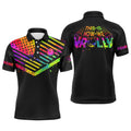 Custom Men'S Polo Bowling Shirt Watercolor American Flag Custom This Is How We Roll Bowling Jerseys | Black
