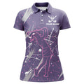 Custom Women Golf Polo Shirt Custom Purple Camo Cool Golf Shirts For Women, Golf Gifts For Ladies