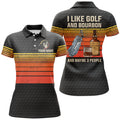 Custom Women Golf Polo Shirts Custom I Like Golf And Bourbon And Maybe 3 People Vintage Golf Outfit Ladies