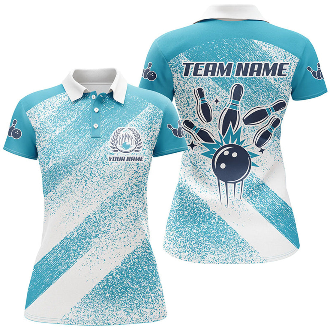 Custom Personalized vintage retro Bowling Polo Shirts For Women custom bowling team League jerseys