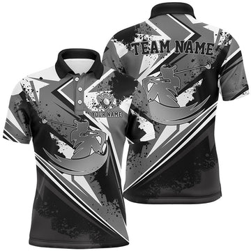 Custom Men golf polo shirt custom black and white male golf attire for men, golf gifts for men