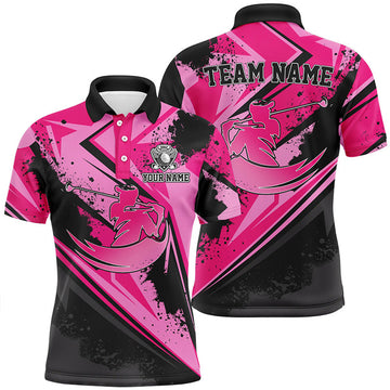 Custom Men golf polo shirt custom pink camo male golf attire for men, golf gifts for men