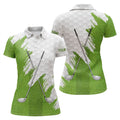 Custom White And Green Golf Clubs Custom Name Womens Golf Polo Shirts Team Ladies Golf Tops