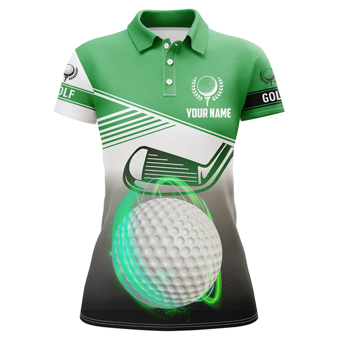 Custom Women Golf Polo Shirts Custom Golf Ball Womens Golf Clothes, Golf Gifts For Womens | Green