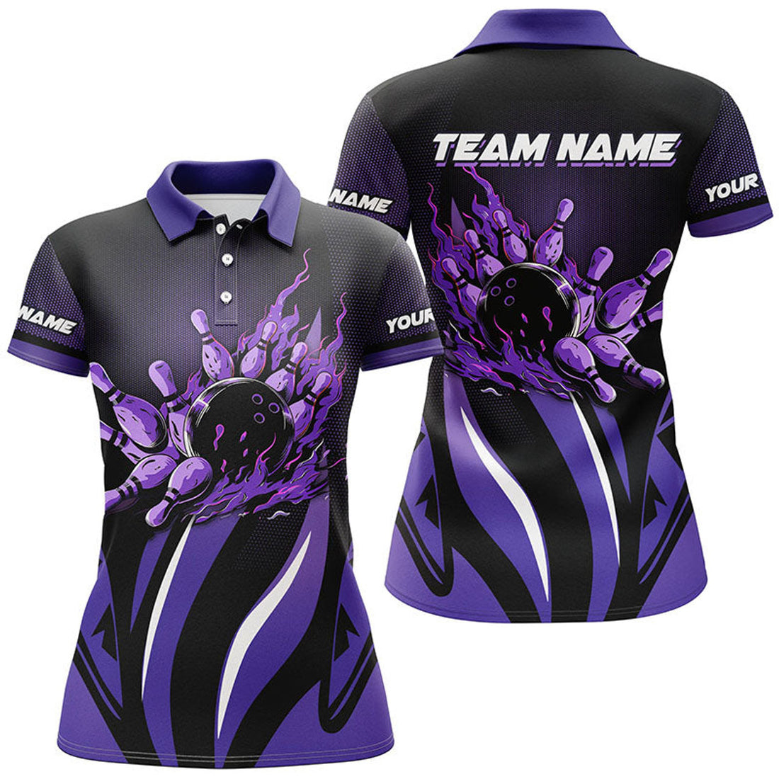 Custom Bowling Polo For Women Custom Team Bowling League Jerseys, Bowl Gifts