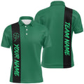 Custom Black And Green Retro Lucky Mens Polo Bowling Shirts Custom St Patrick Day Team League Bowling Jerseys