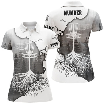 Custom Black Forest Womens Disc Golf Polo Shirt Customized Disc Golf Tops For Women Disc Golf Basket