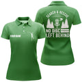 Custom Search & Rescue Green Geometric Womens Disc Golf Polo Shirt Custom Disc Golf Shirts For Women