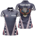 Custom Personalized Patriot Us Flag Darts Polo Shirt Navy Eagle Custom Darts Shirt For Women