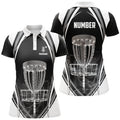 Custom Black And White Womens Disc Golf Polo Shirts Custom Disc Golf Shirts For Women Cool Golf Gift