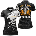 Custom Golf And Beer That's Why I'm Here Women Polo Shirt Custom Beer Golf Shirt For Women Golf Gift