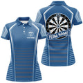Custom Personalized Darts Blue Womens Polo Shirts Custom Darts Shirt For Women Dart Jerseys