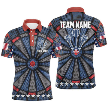 Personalized Dart Board All Over Print Mens Darts Polo Shirt Custom Dart Jerseys For Men