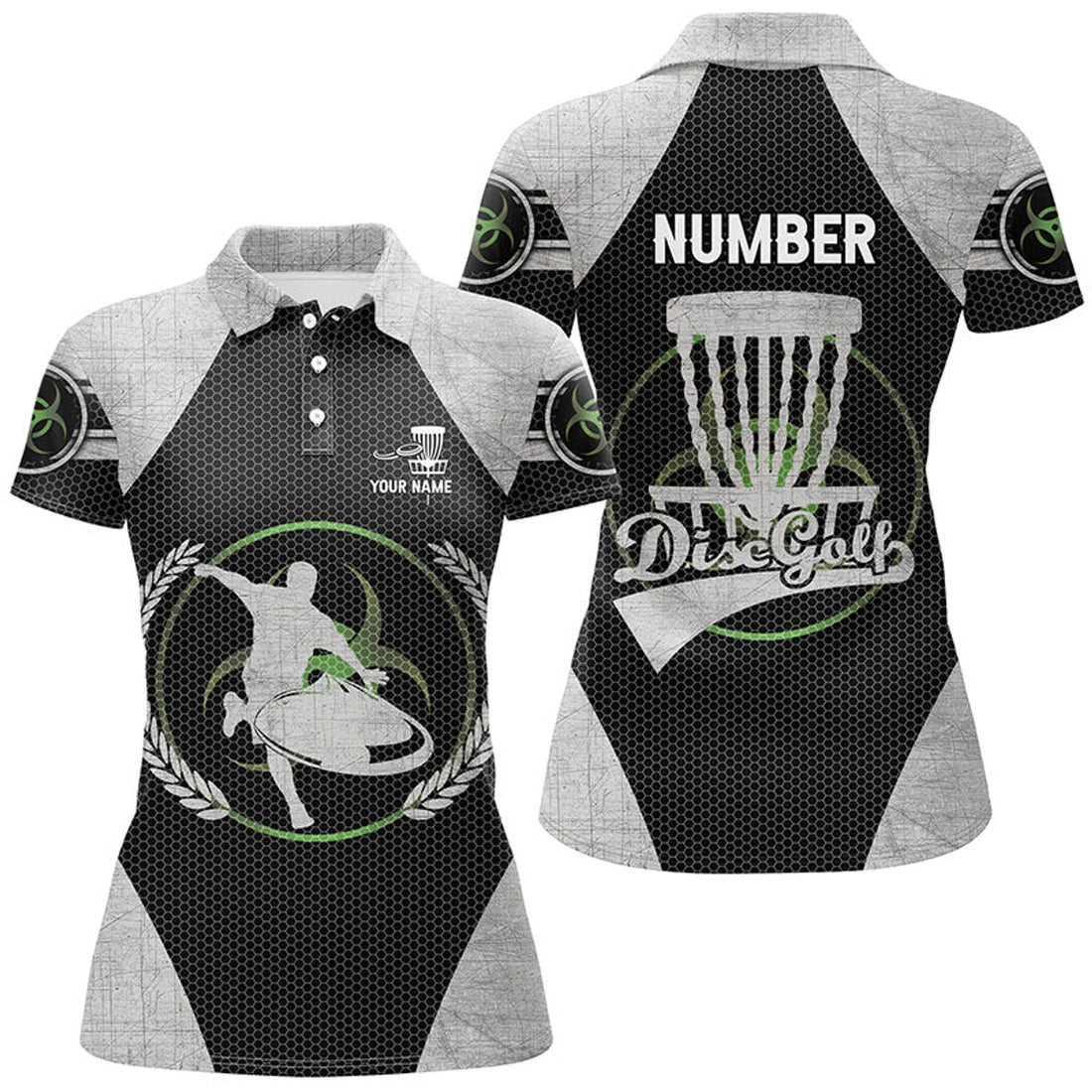Custom Name And Number Womens Disc Golf Polo Shirts Personalized Cool Golf Gifts For Women