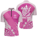Custom Personalized Pink Darts Quarter-Zip Shirt Custom Pink Cool Dart Shirt For Men Darts Jersey