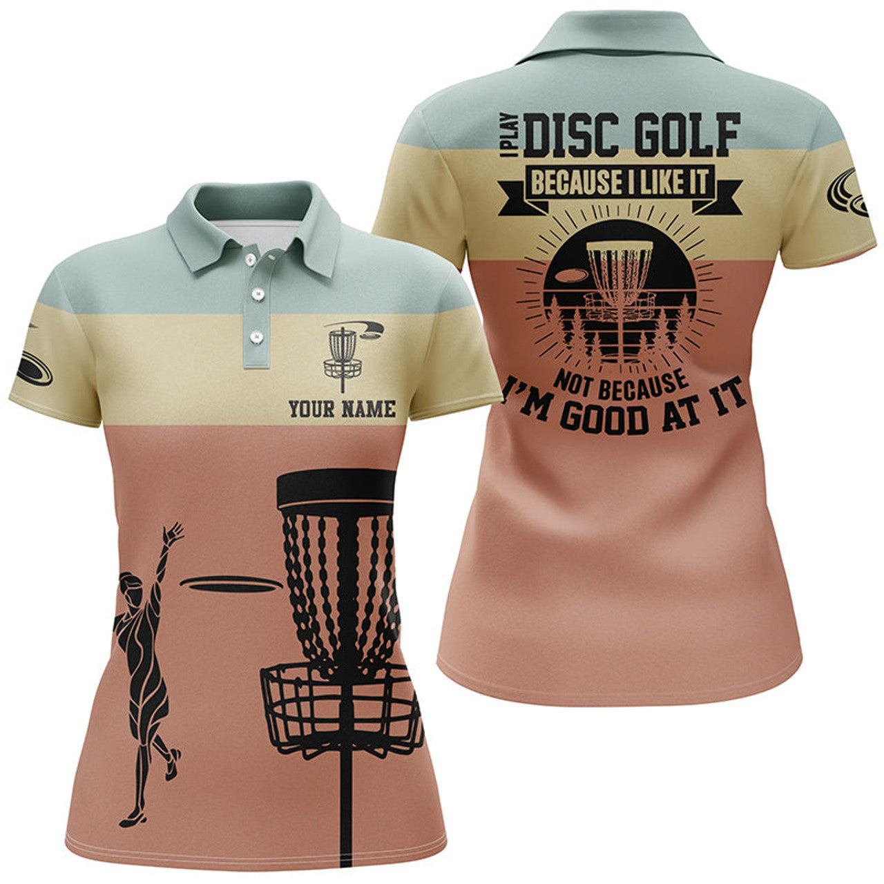 Custom Womens Disc Golf Polo Shirt, Funny Disc Golf Shirt With Sayings, Best Disc Golf Gifts For Women