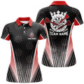 Custom Personalized Black Red Darts Polo Shirt Custom Dart Team Shirt For Women Darts Jersey