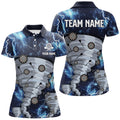 Custom Blue Thunder Lightning Darts Polo Shirt Custom Storm Dart Shirts For Women Dart Jersey