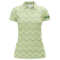 Custom Light Green Zigzag Womens Golf Shirt Vintage St Patrick Day Golf Shirt Customized Golf Tops