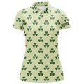 Custom Womens Golf Polo Shirt Vintage Green Clover St Patrick Day Golf Shirts For Women Golf Gifts