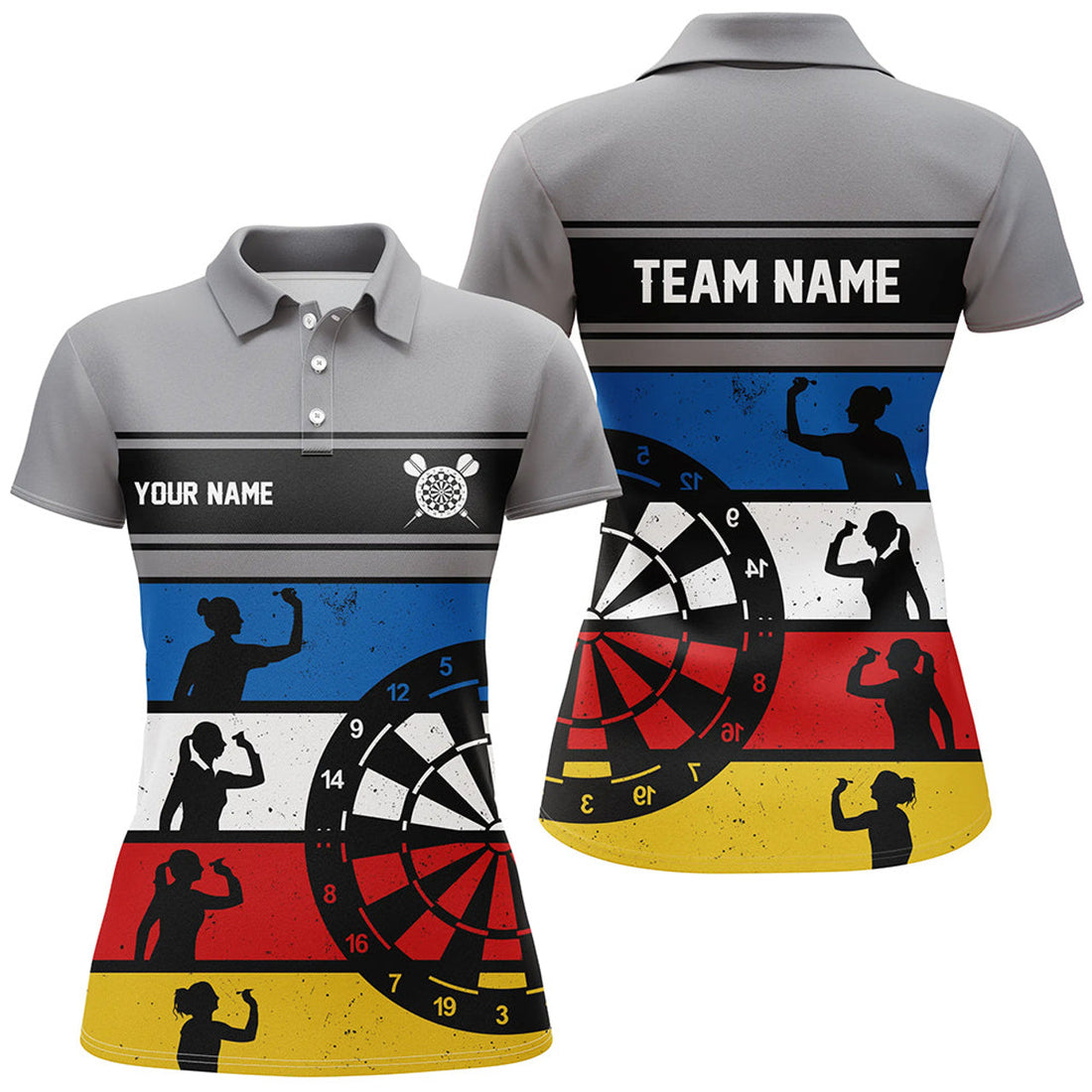 Custom Retro Colorful Personalized Womens Darts Shirt Custom Darts Shirt For Women Dart Jerseys LDT1341