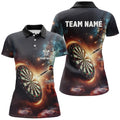Custom Darts In Galaxy 3D Printed Darts Polo Shirt Custom Darts Shirt For Women Dart Jerseys