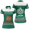 Custom Personalized Darts Christmas Green Polo Shirt Custom Darts Shirt For Women Dart Jersey