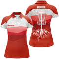 Custom Red Mountains Golf Course Disc Polo Shirt Custom Disc Golf Shirts For Women Cool Golf Gifts