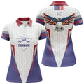 Custom American Flag Golf Polo Shirt Custom Us Eagle Golf Shirts For Women Patriotic Golf Gifts