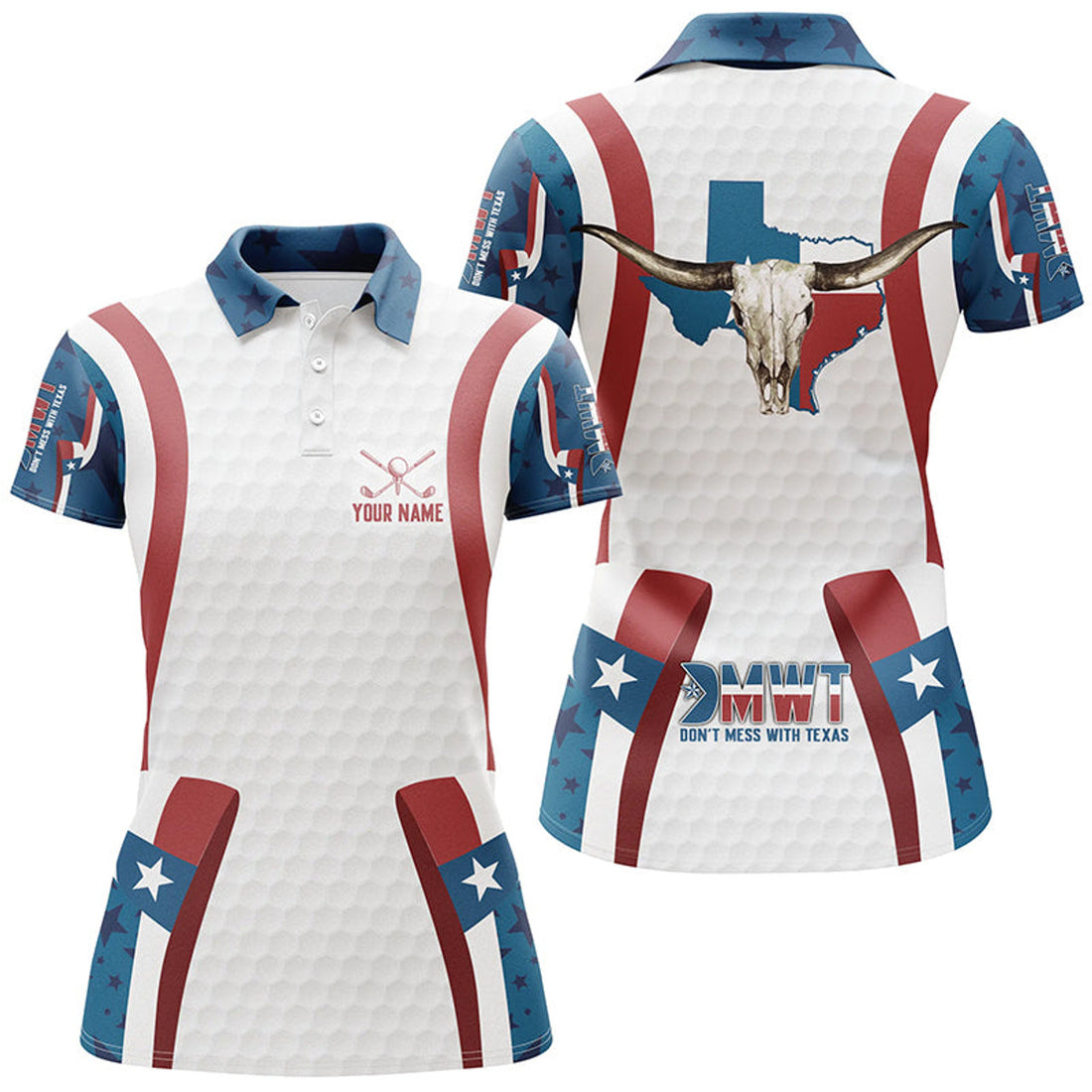 Custom Womens Texas Golf Shirt, Custom Name Patriotic Shirt Funny Golf Shirts For Women, Best Golf Gifts