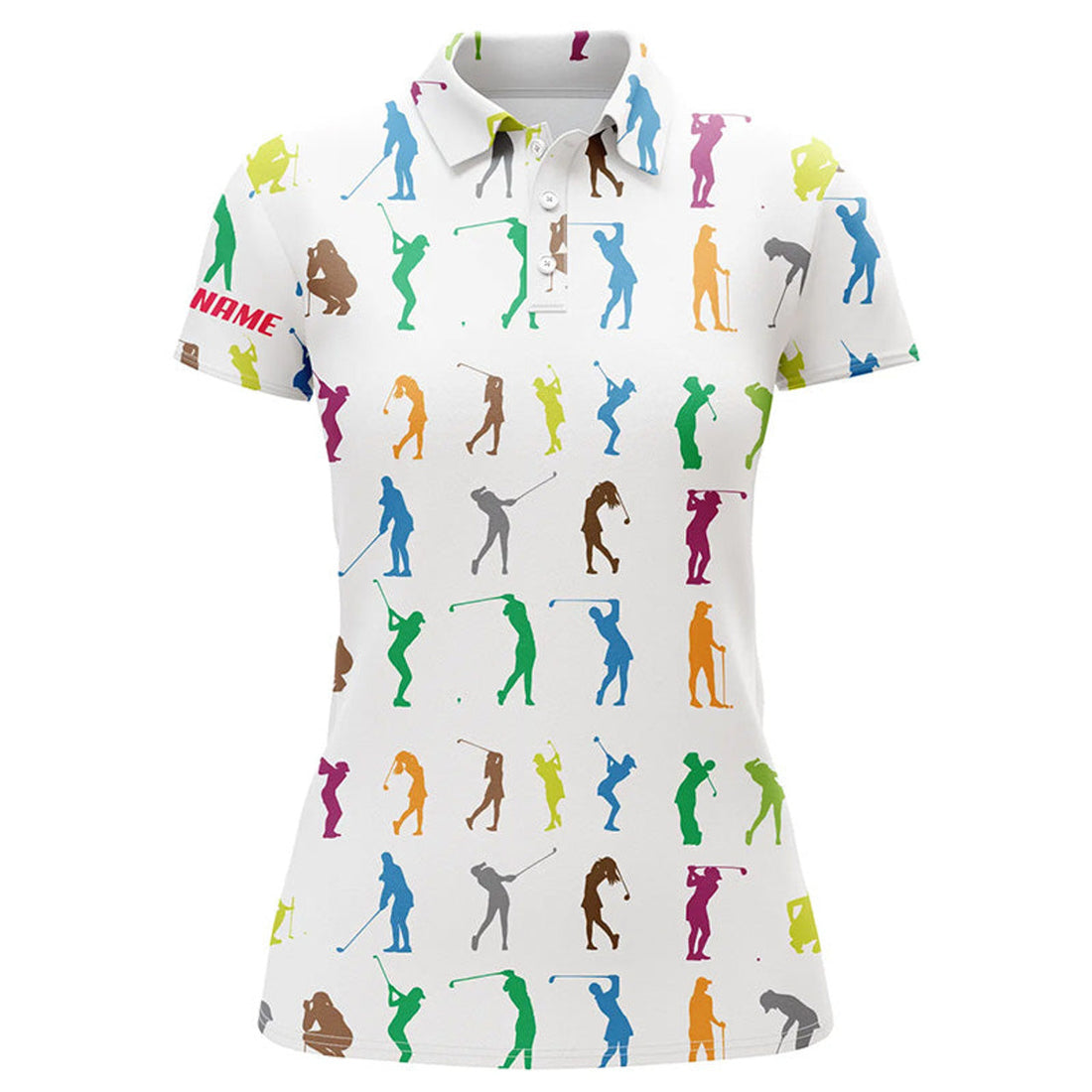 Custom Colorful Golfers Womens Golf Polo Shirts Custom Name Cool Golf Shirts For Women Golfing Gifts