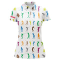 Custom Colorful Golfers Womens Golf Polo Shirts Custom Name Cool Golf Shirts For Women Golfing Gifts
