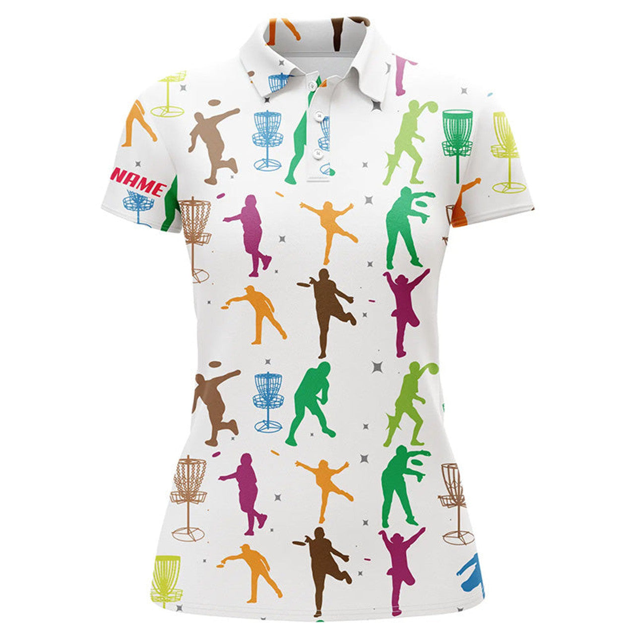 Custom Colorful Disc Golfers Seamless Womens Disc Golf Polos Custom Women Disc Golf Tops Golf Gifts